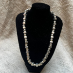 Atlas Hammered Silver Bead Necklace