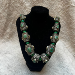 Atlas Silver & Green Stone Heritage Necklace